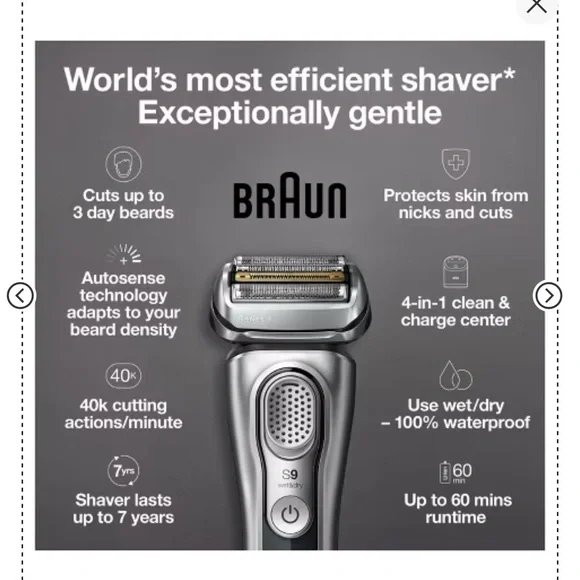 Series 9 Men's Electric Shaver - Silver - Picture 8 of 16